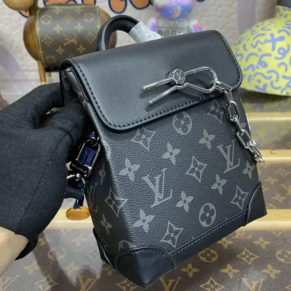Louis Vuitton Nano Steamer Black Canvas - Image 5