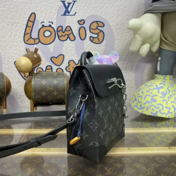 Louis Vuitton Nano Steamer Black Canvas - Image 6