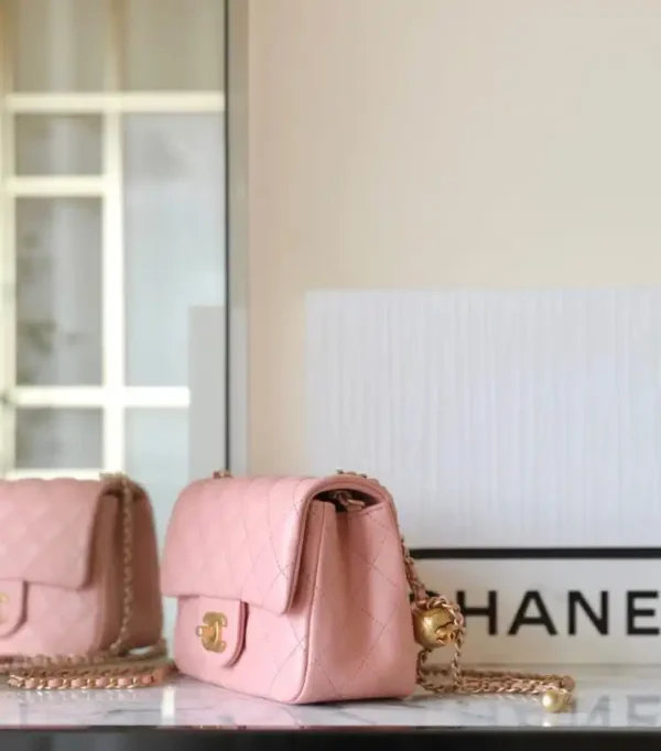 CHANEL CF 17cm Golden Ball Pink - Image 3