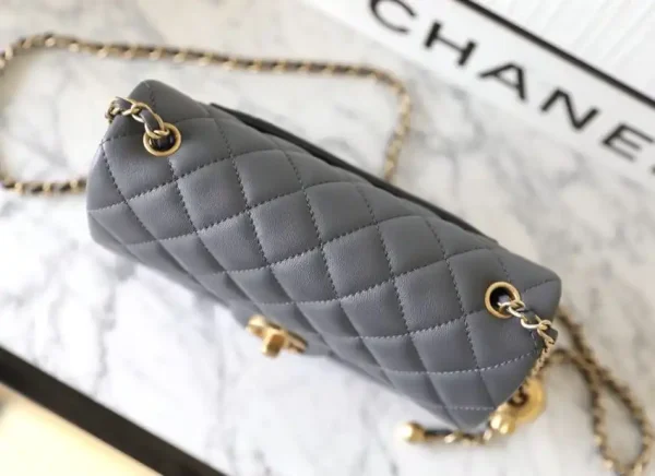 CHANEL CF 20cm Golden Ball Grey - Image 4