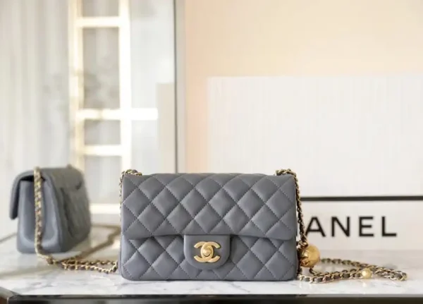 CHANEL CF 20cm Golden Ball Grey - Image 3