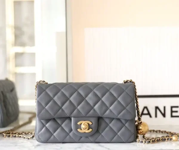 CHANEL CF 20cm Golden Ball Grey