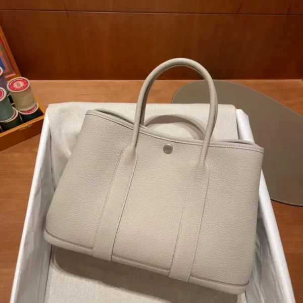 Hermes Garden Party 30cm Clacier White - Image 3