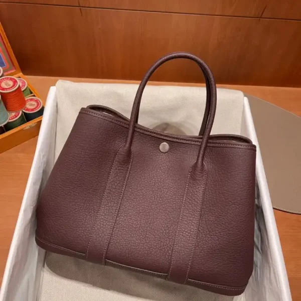 Hermes Garden Party 30cm Saddle Red - Image 6