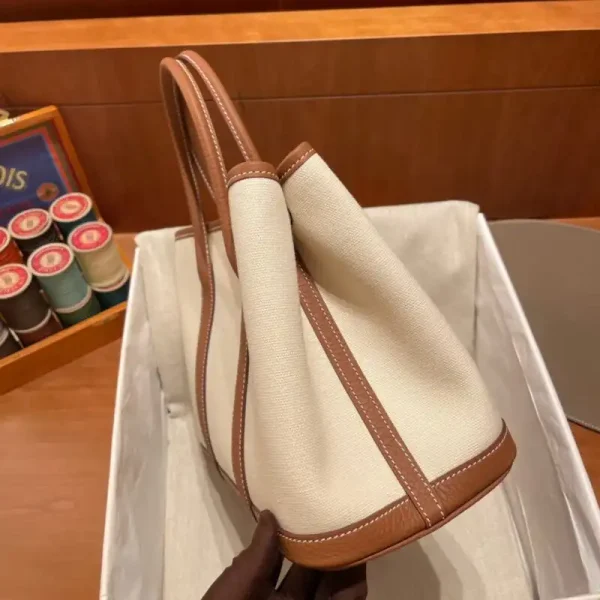 Hermes Garden Party 30cm Beige Canvas - Image 2