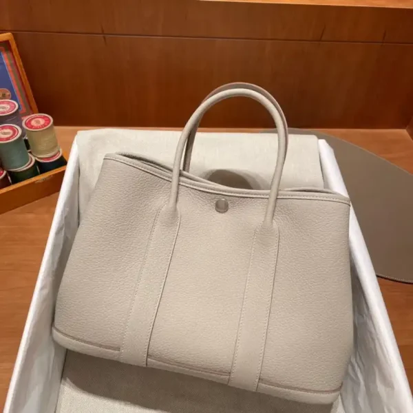 Hermes Garden Party 30cm Clacier White - Image 4