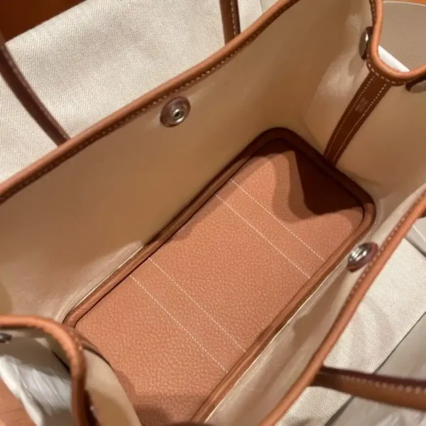 Hermes Garden Party 30cm Beige Canvas - Image 4