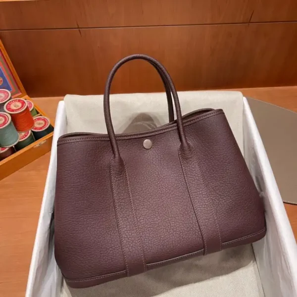 Hermes Garden Party 30cm Saddle Red - Image 4