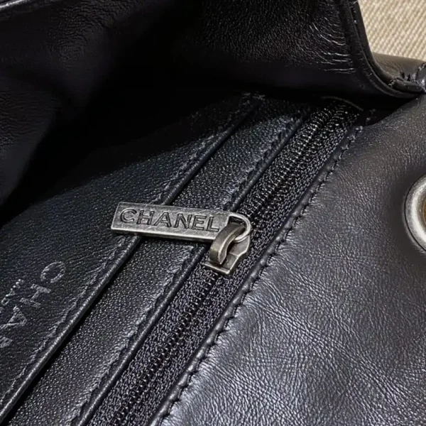 CHANEL 2.55 Mini Bag Black Silver - Image 7
