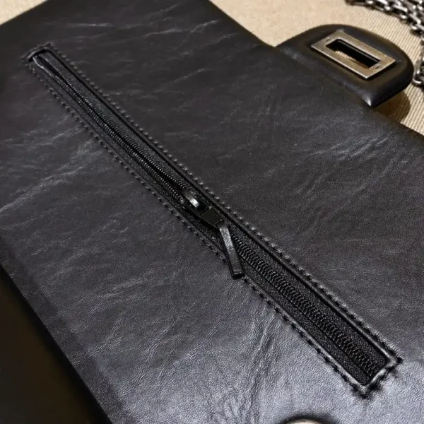 CHANEL 2.55 Bag Black Silver - Image 6