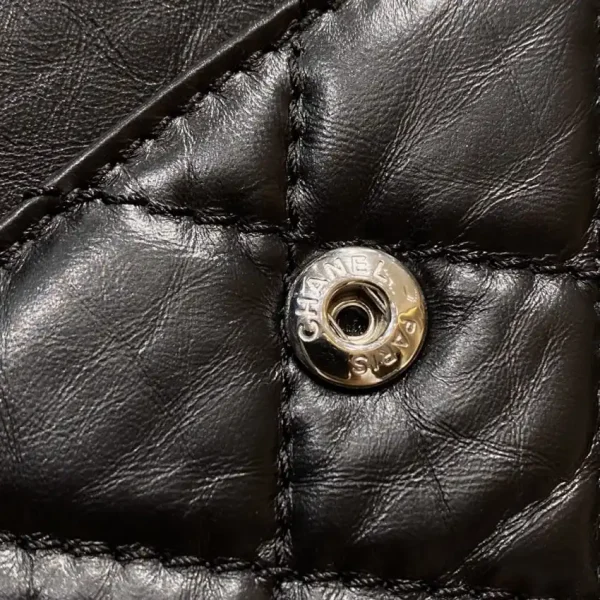 CHANEL 2.55 Bag Black Silver - Image 8