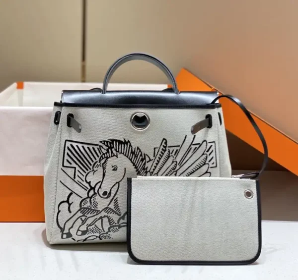 Hermes Herbag 31cm Black Horse - Image 6