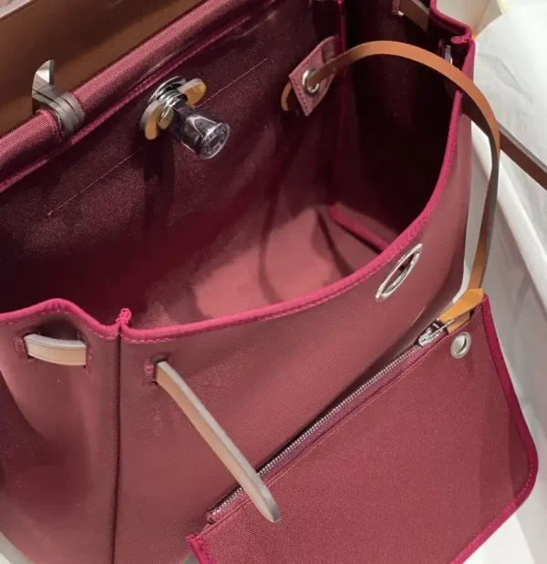 Hermes Herbag 31cm Bordeaux Red - Image 3