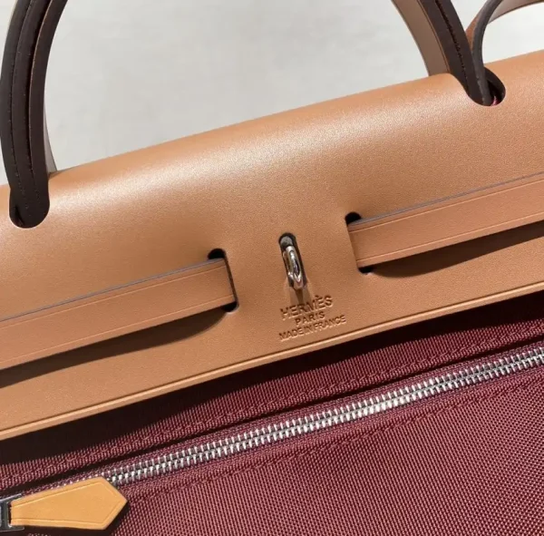 Hermes Herbag 31cm Bordeaux Red - Image 6