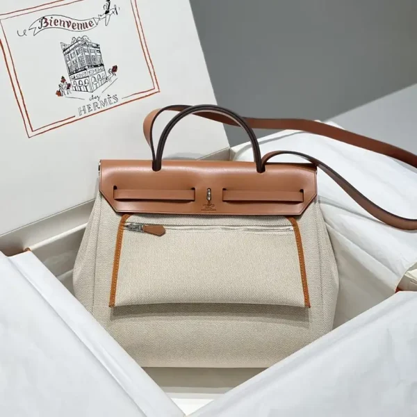 Hermes Herbag 31cm Manic Bride Brown - Image 7