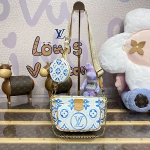 Louis Vuitton Multi Pochette Accessoires White Blue
