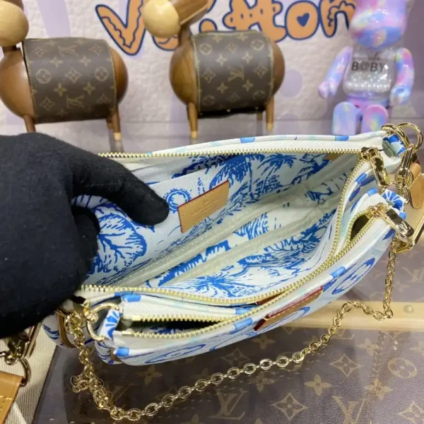Louis Vuitton Multi Pochette Accessoires White Blue - Image 2