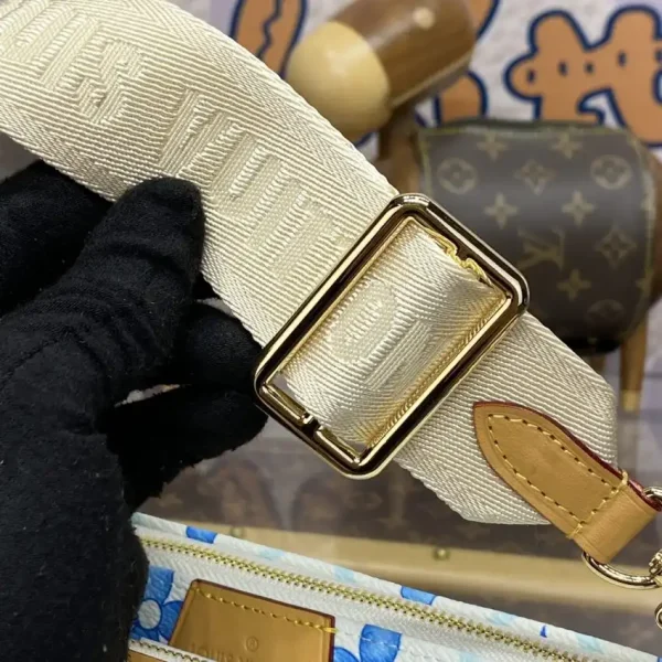 Louis Vuitton Multi Pochette Accessoires White Blue - Image 9