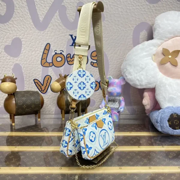 Louis Vuitton Multi Pochette Accessoires White Blue - Image 10