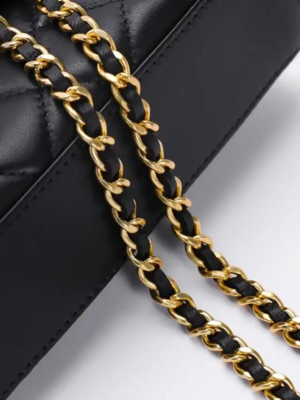 CHANEL 23B Pearl Black Handle Bag - Image 5