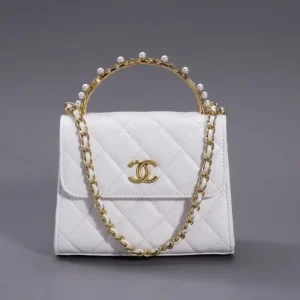 CHANEL 23B Pearl White Handle Bag