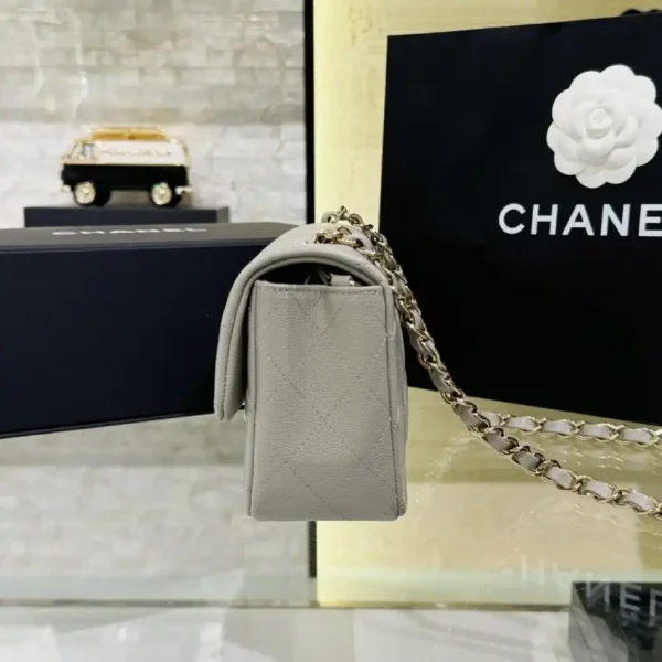 CHANEL Classic Flap 20cm Gray - Image 10