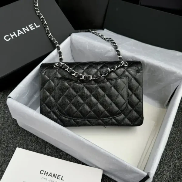 CHANEL Classic Flap 23cm Black Silver - Image 10