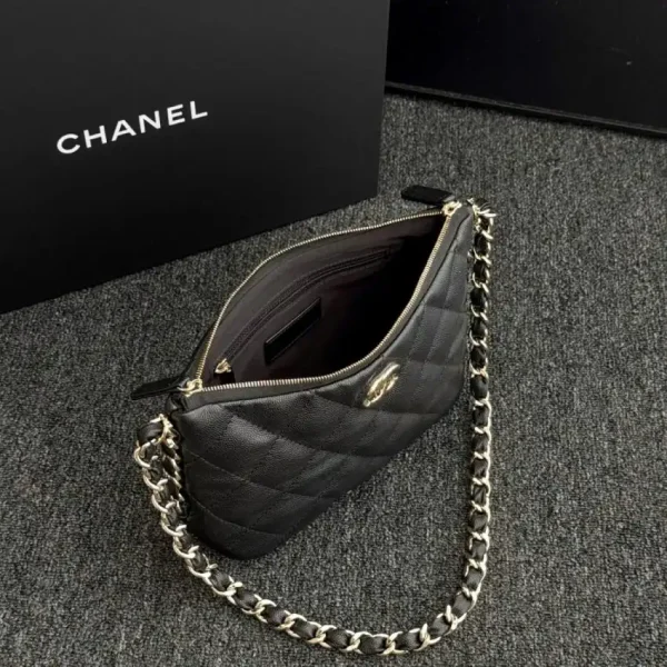CHANEL 24p Dumpling Bag Black - Image 8
