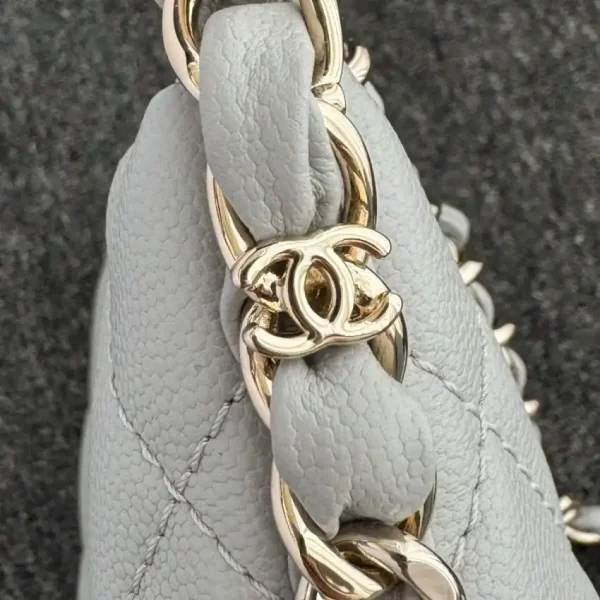 CHANEL 24p Dumpling Bag Gray - Image 8