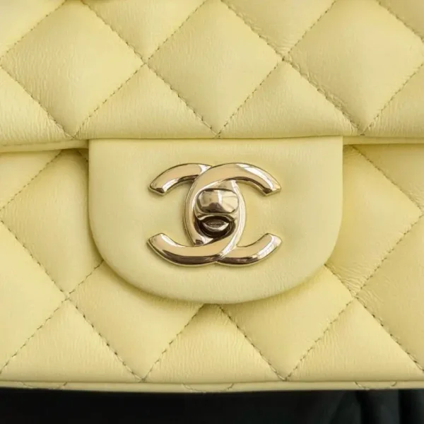 CHANEL Classic Flap 17cm Yellow - Image 5