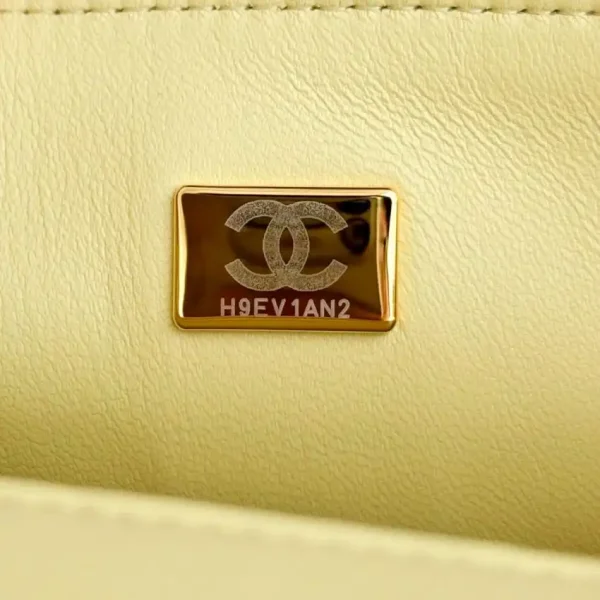 CHANEL Classic Flap 17cm Yellow - Image 10