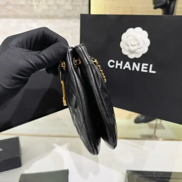 CHANEL 24c Round Shoulder Bag Black - Image 3