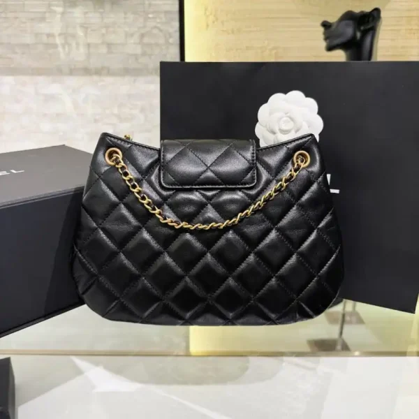 CHANEL 24c Round Shoulder Bag Black - Image 10