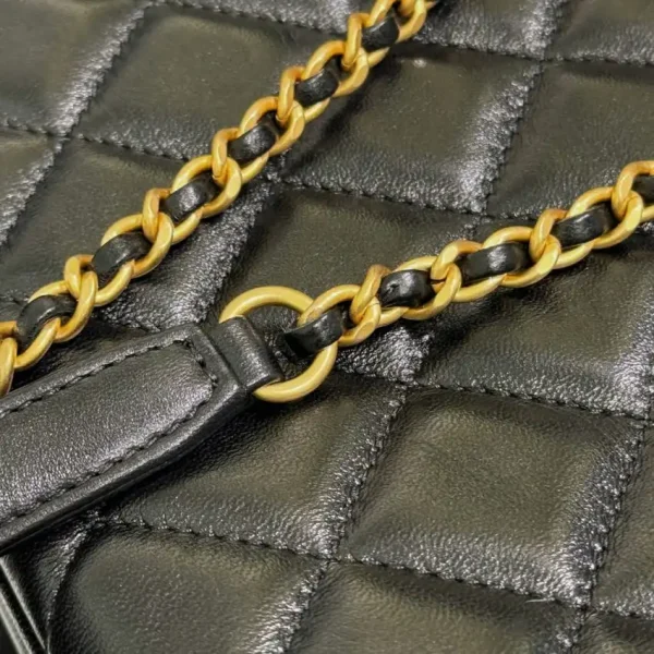 CHANEL 24c Round Shoulder Bag Black - Image 6