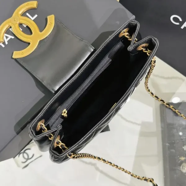 CHANEL 24c Round Shoulder Bag Black - Image 9