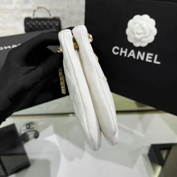 CHANEL 24c Round Shoulder Bag White - Image 4