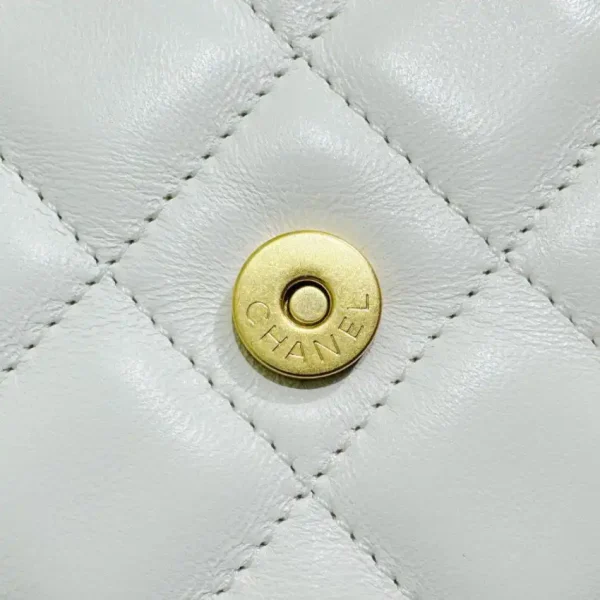CHANEL 24c Round Shoulder Bag White - Image 7
