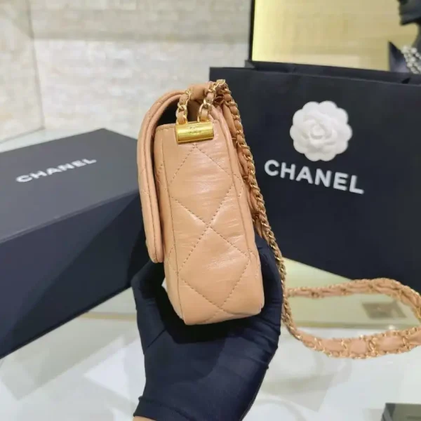 CHANEL 19 Mini Flap  Caramel Bag - Image 2