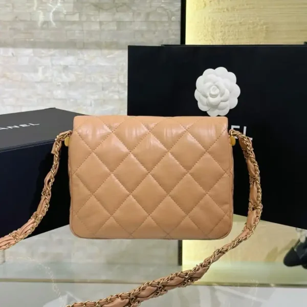 CHANEL 19 Mini Flap  Caramel Bag - Image 4