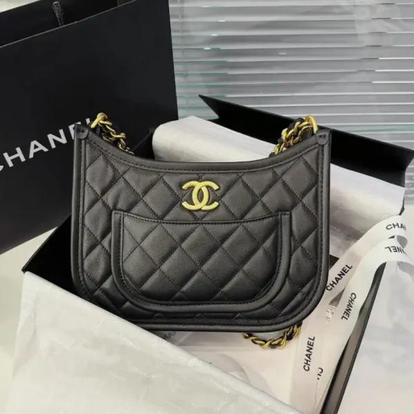 CHANEL 24s Hobo Black - Image 8