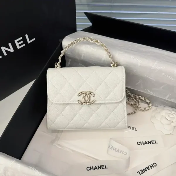 CHANEL 23P Kelly Handle White - Image 2