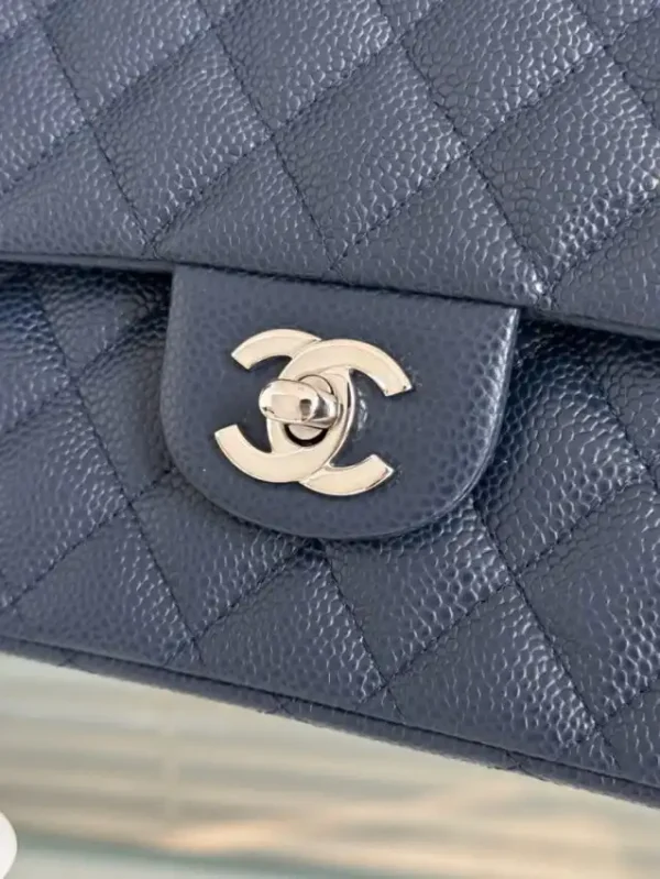 CHANEL Classic Flap 25cm Dark Blue - Image 6