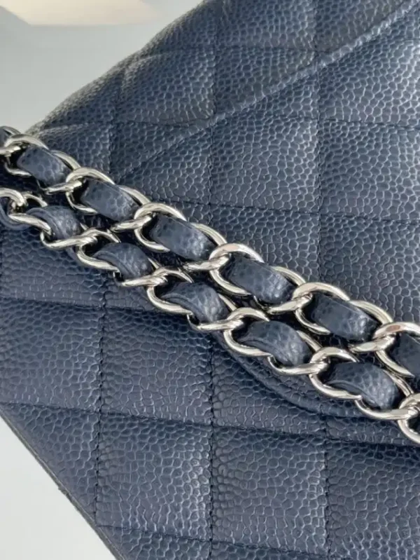 CHANEL Classic Flap 25cm Dark Blue - Image 7
