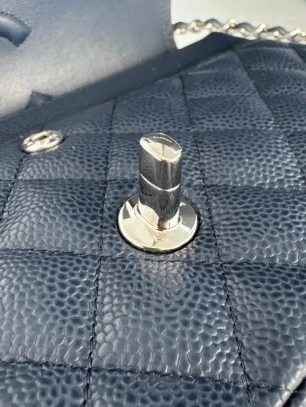 CHANEL Classic Flap 25cm Dark Blue - Image 4