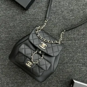 CHANEL 23C Backpack Small Black