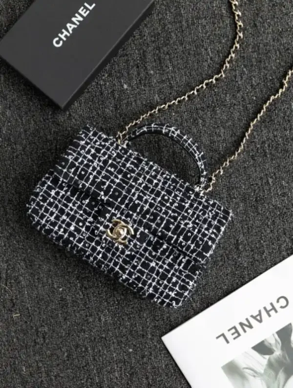 CHANEL 24p Tweed Black and White