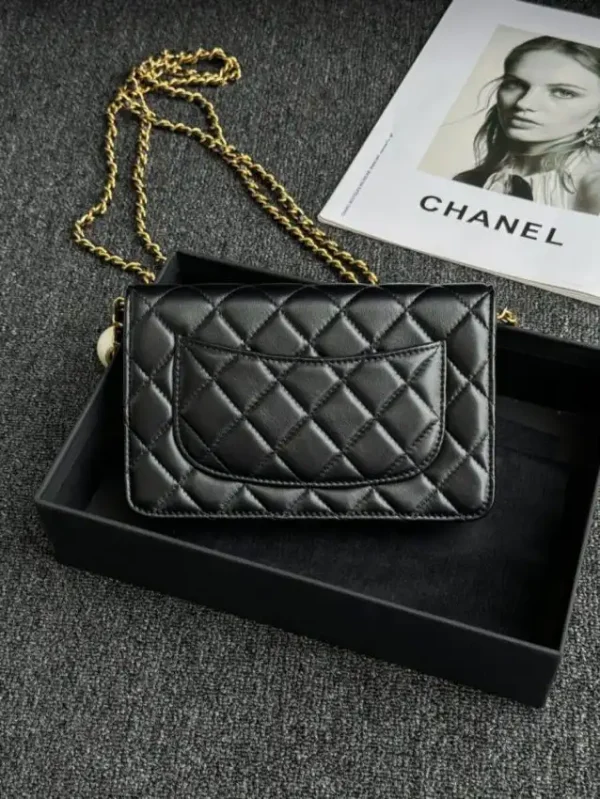 CHANEL 24s Double Pearl Woc Black - Image 2