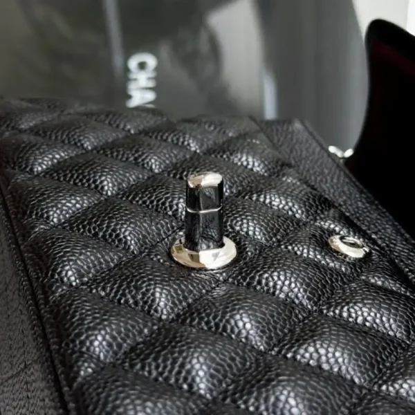 CHANEL Classic Flap 23cm Black Silver - Image 3
