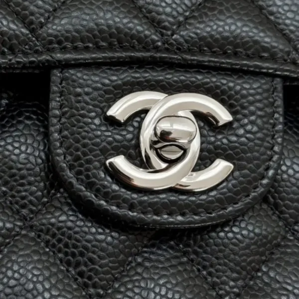 CHANEL Classic Flap 23cm Black Silver - Image 5