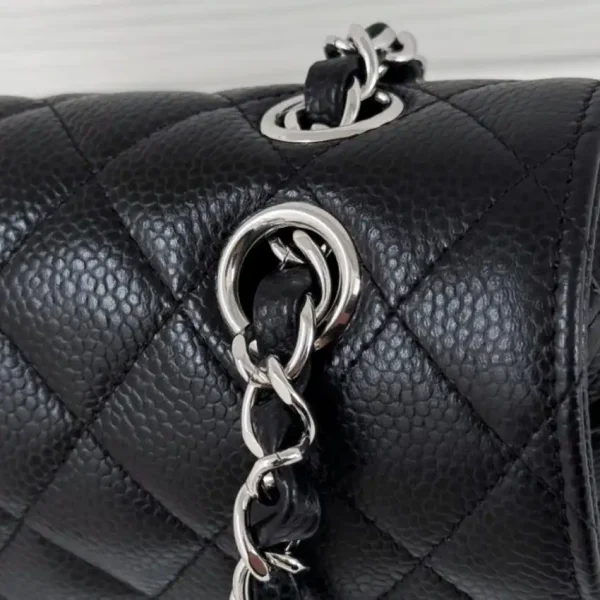 CHANEL Classic Flap 23cm Black Silver - Image 8